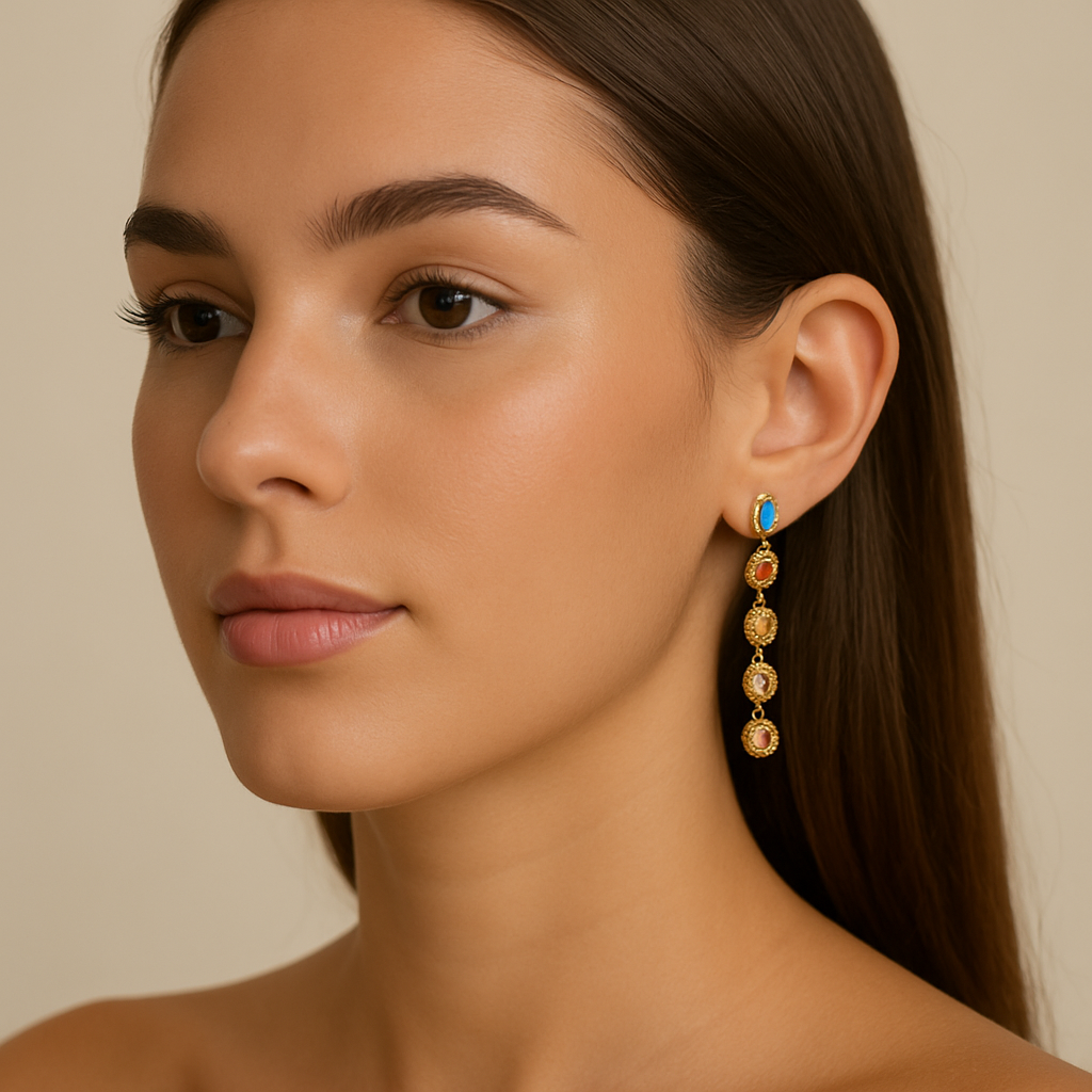Boucles d’oreilles Elyssa Color doré