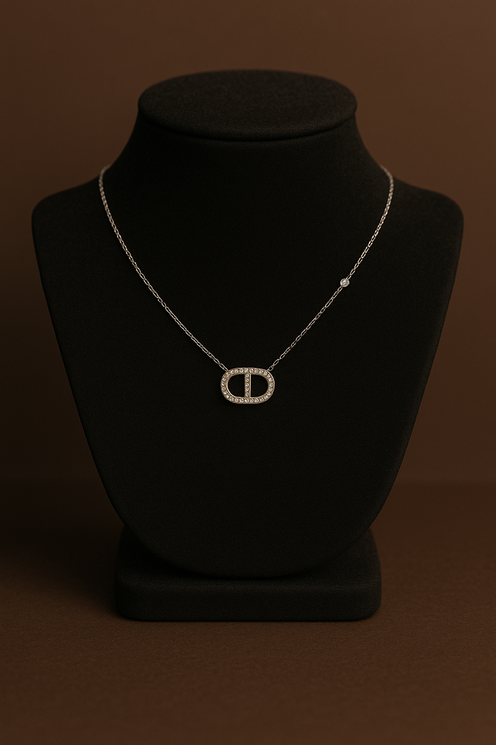 Collier Deva argenté strass