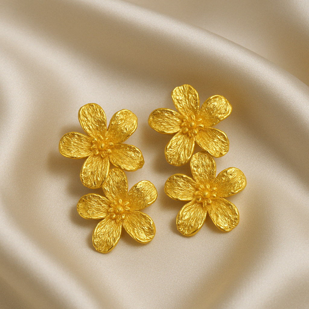 Boucles d’oreilles two Flowers