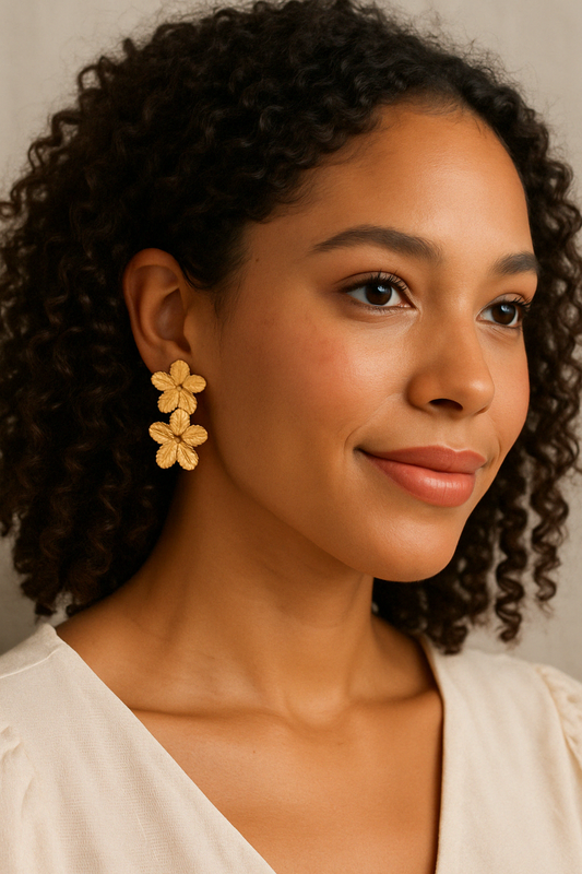Boucles d’oreilles two Flowers