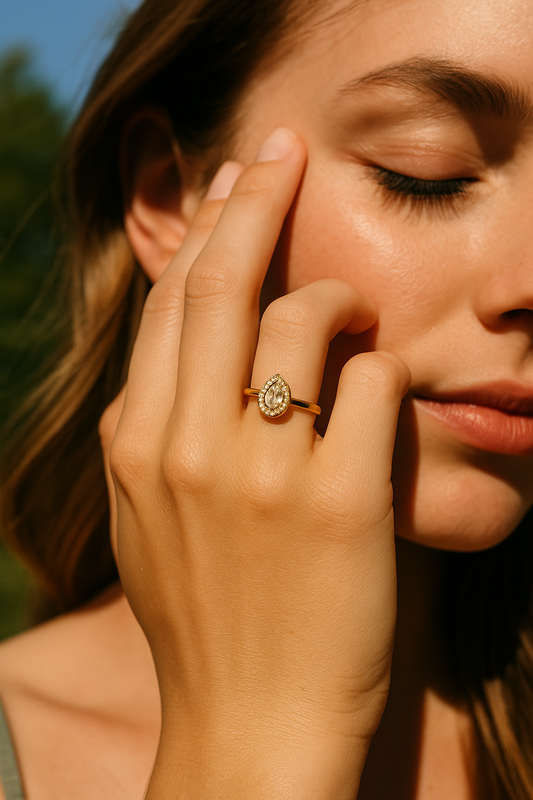 Bague éclat blanche