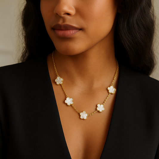 Collier Florea blanc