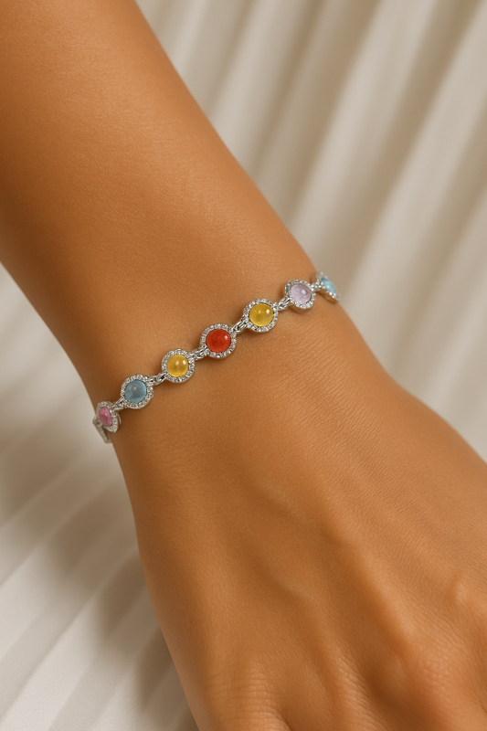 Bracelet Élyssa argenté Color