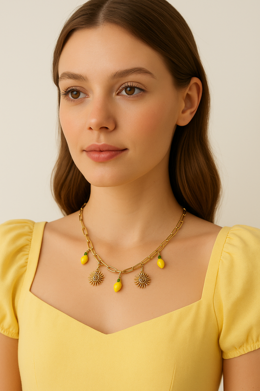 Collier Citron breloque
