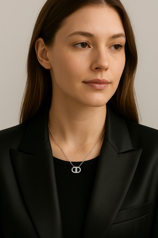 Collier Deva argenté strass
