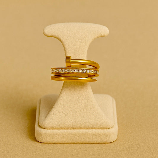 Bague Clou dorée
