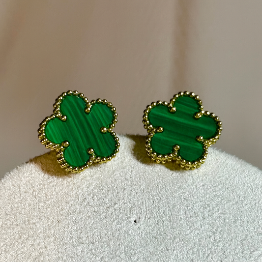 Boucles d’oreilles trèfle vert