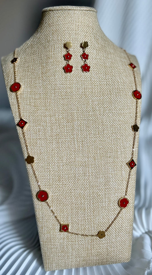 Parure sautoir & boucles Talia