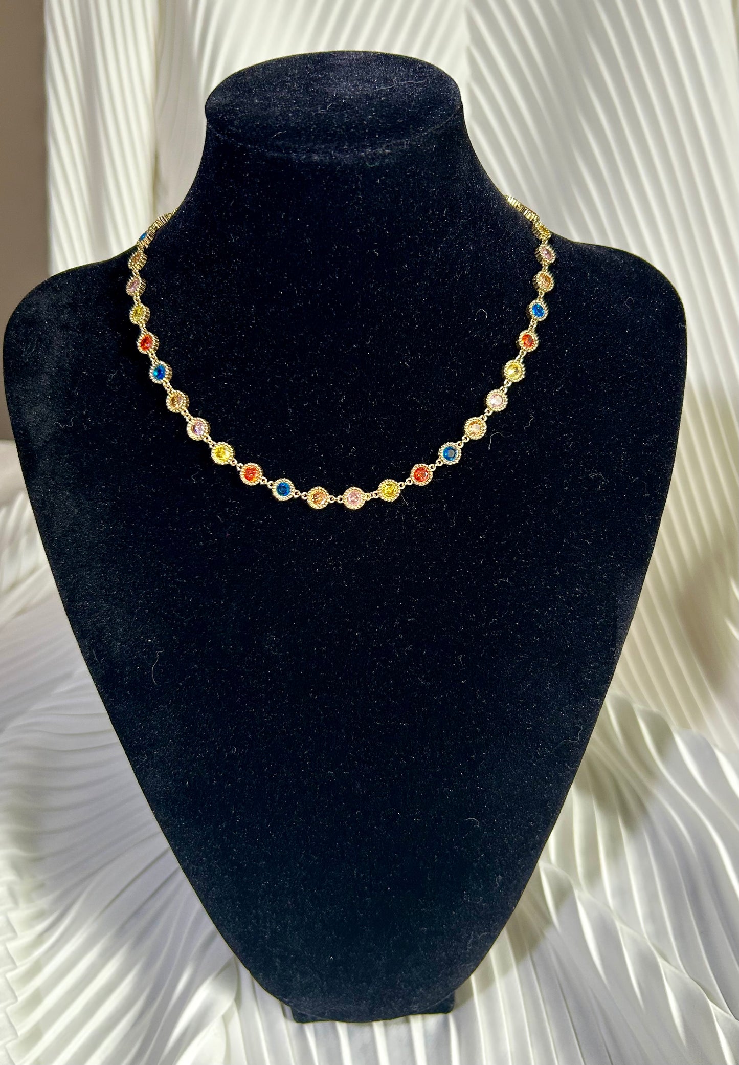 Collier Élyssa  doré coloré