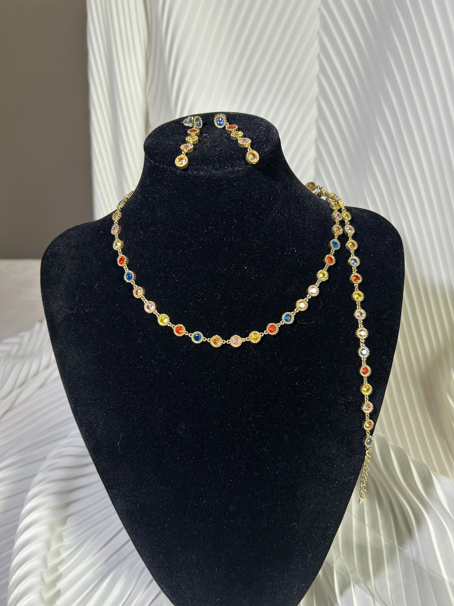Collier Élyssa  doré coloré