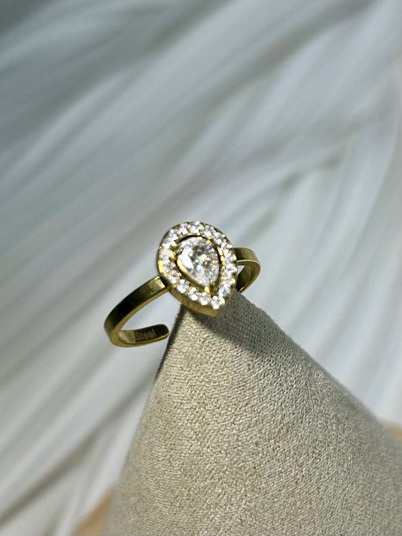 Bague éclat blanche