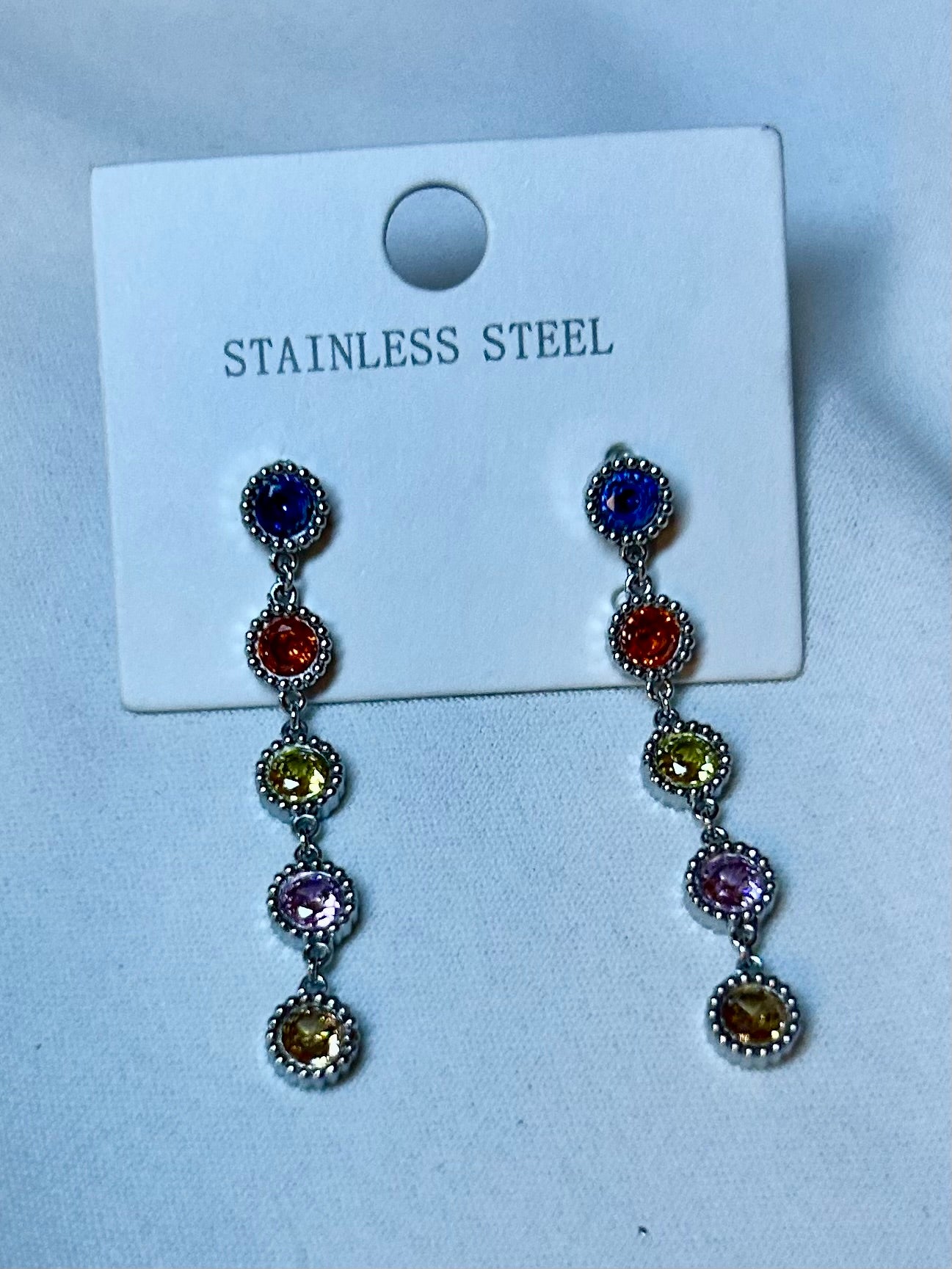Boucles d’oreilles Elyssa argenté color